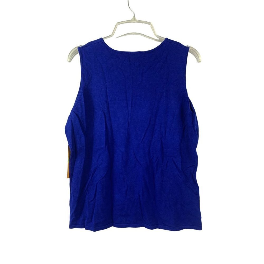 Ruby Rd. Party Animal Blue Casual Top - Picture 2 of 6